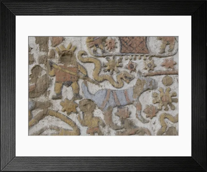 Framed Print : PERU. Trujillo. Huaca de la Luna. Huaca de la Luna Archaelogical Complex (100-900). Mural paintings. Moche or Mochica Art. AISA / Everett Collection**US SALES ONLY**