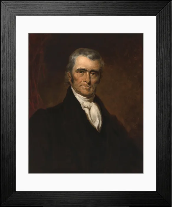 Framed Print : John Marshall, Chief Justice of the Supreme Court. The portrait was painted by Eliphalet F. Andrews, after Henry Inman