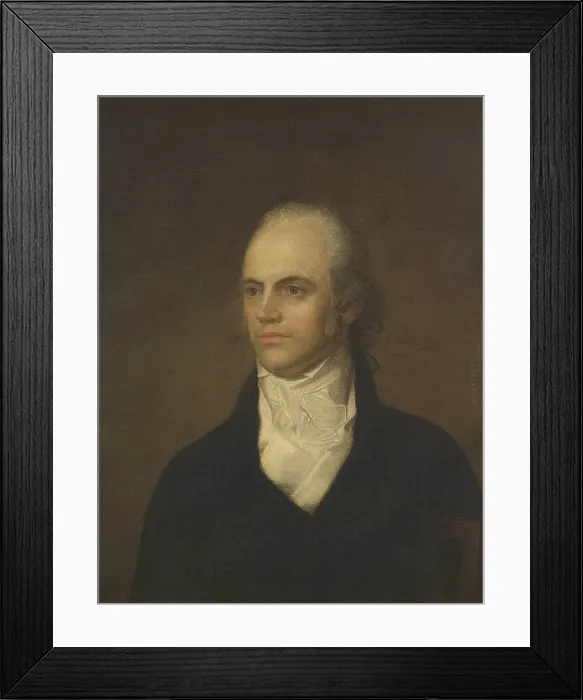 Framed Print : Vice President Aaron Burr in portrait by John Vanderlyn, 1802-03
