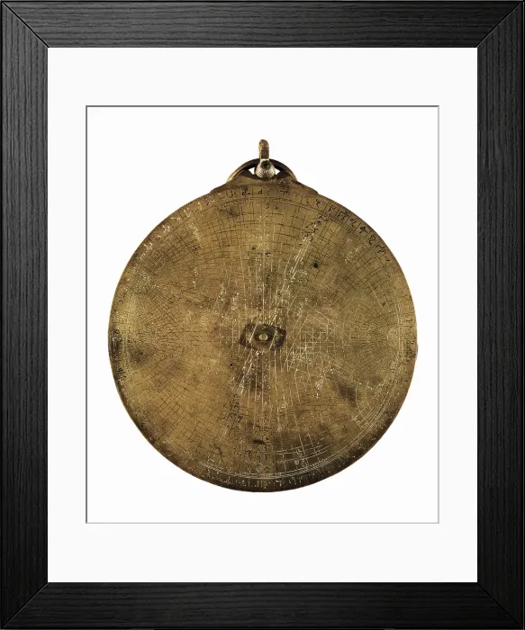 Framed Print : Azarquiel's azafea, Arabian astrolabe made between 1252-1253. Back. SPAIN. Barcelona. Fabra Observatory. Proc: TUNISIA. AISA / Everett Collection**US SALES ONLY**