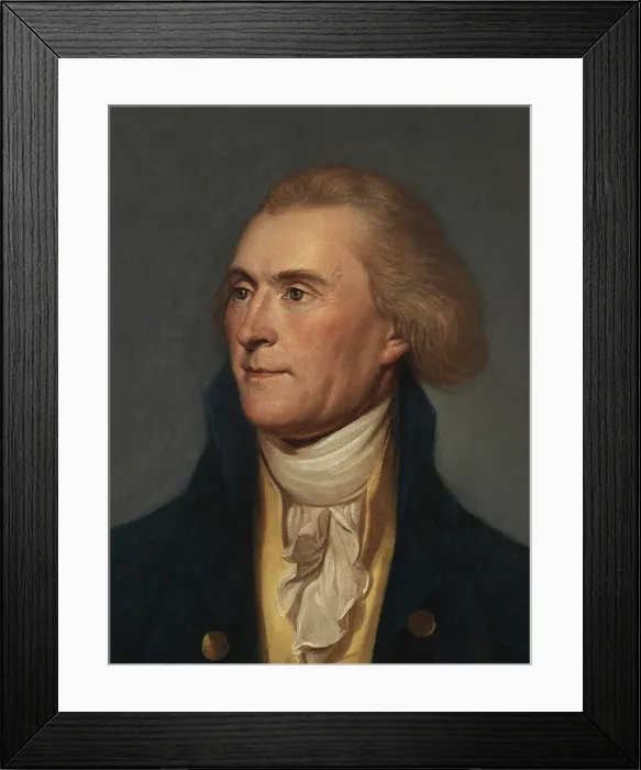 Framed Print : Thomas Jefferson in a 1791 portrait by either Charles Willson Peale or his daughter, Sarah Miriam Peale Framed Print : Thomas Jefferson in a 1791 portrait by either Charles Willson Peale or his daughter, Sarah Miriam Peale