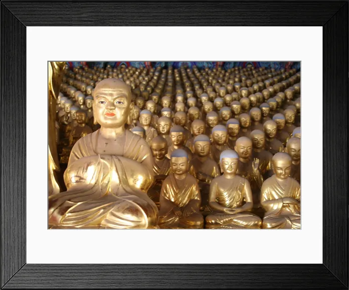 Framed Print : KOREA. Songkwansa Monastery. The Thousand Buddhas. Sculpture. AISA / Everett Collection**US SALES ONLY** Framed Print : KOREA. Songkwansa Monastery. The Thousand Buddhas. Sculpture. AISA / Everett Collection**US SALES ONLY**