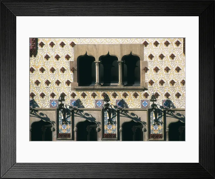 Framed Print : PUIG I CADAFALCH, Josep (1867-1957). Amatller House. SPAIN. Barcelona. Amatller House. Ornament details from the main facade. Modernism. Architecture