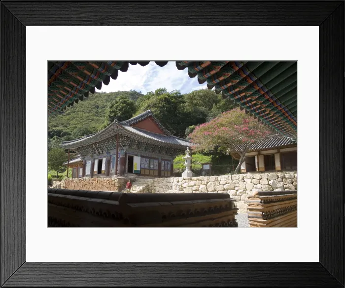 Framed Print : KOREA. Baekryonsa Temple. Main temple. Architecture. AISA / Everett Collection**US SALES ONLY**
