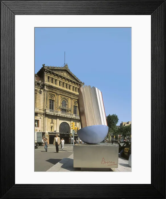 Framed Print : SPAIN. Barcelona. Passeig de Grcia. 'Monument to the Book' (1994), by Joan Brossa. Sculpture. AISA / Everett Collection**US SALES ONLY** Framed Print : SPAIN. Barcelona. Passeig de Grcia. 'Monument to the Book' (1994), by Joan Brossa. Sculpture. AISA / Everett Collection**US SALES ONLY**