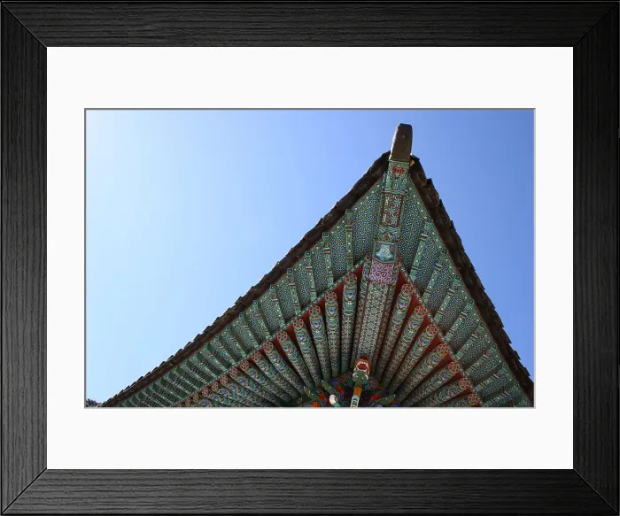 Framed Print : KOREA. Chiin-Ri. Haeinsa Temple. Under cover in a temple of Haeinsa. Architecture. AISA / Everett Collection**US SALES ONLY**