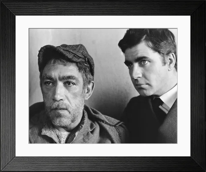Framed Print : ZORBA THE GREEK, from left, Anthony Quinn, Alan Bates, 1964, TM and Copyright 20th Century Fox Film Corp. All rights reserved