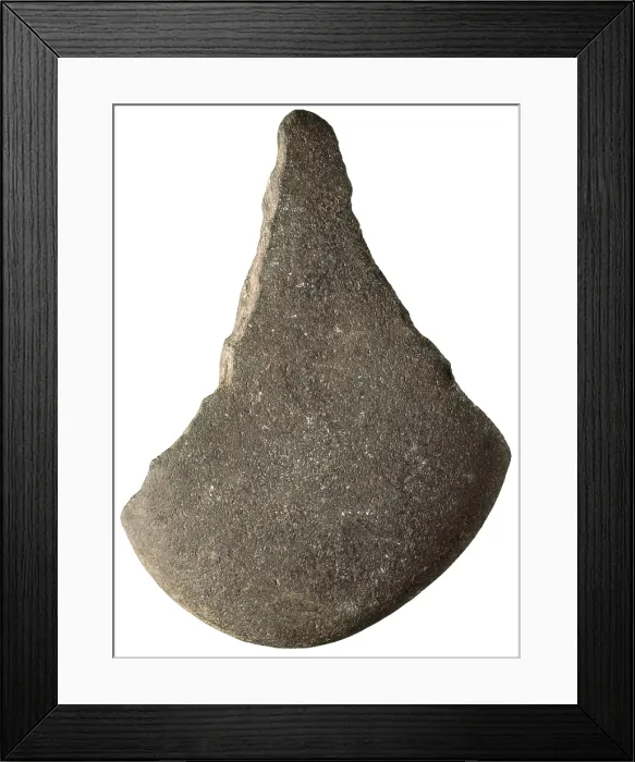 Framed Print : Stone tip. Mesolithic art. SPAIN. Barcelona. Archaeology Museum of Catalonia. Proc: SPAIN. ASTURIAS. Quintana. Posada. La Riera Cave. AISA / Everett Collection**US SALES ONLY**