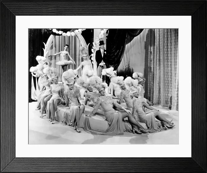 Framed Print : ZIEGFELD FOLLIES, top, from left, Cyd Charisse, Fred Astaire, 1945