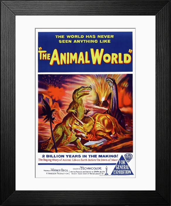 Framed Print : THE ANIMAL WORLD, US poster art, 1956