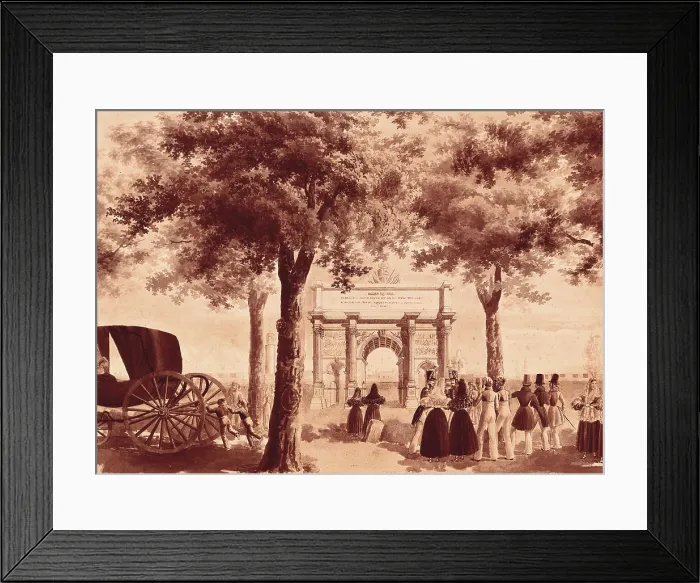 Framed Print : ALSAMORA, Onofre (1825-1880). Triumphal arch built at the Esplanada. 1883. Engraving. SPAIN. Barcelona. Barcelona City History Museum. AISA / Everett Collection**US SALES ONLY**