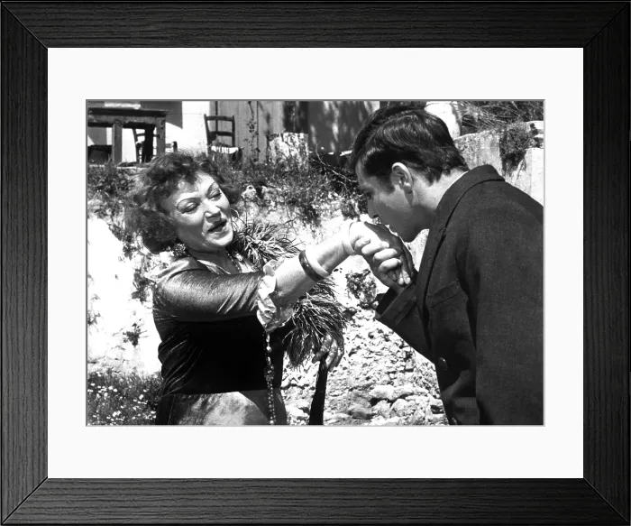 Framed Print : ZORBA THE GREEK, Lila Kedrova, Alan Bates, 1964, TM and Copyright (c)20th Century Fox Film Corp. All rights reserved