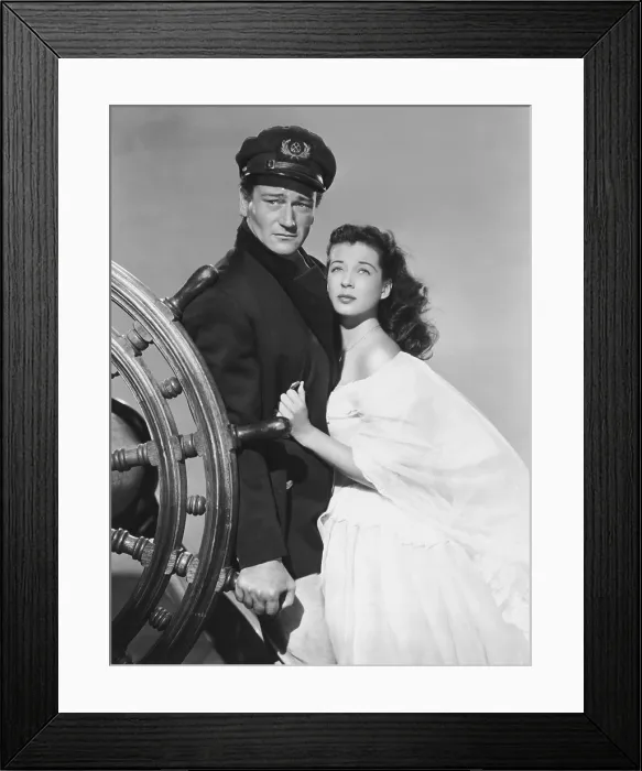 Framed Print : WAKE OF THE RED WITCH, from left: John Wayne, Gail Russell, 1948