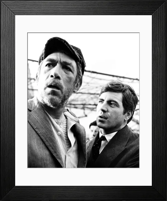 Framed Print : ZORBA THE GREEK, from left, Anthony Quinn, Alan Bates, 1964, TM and Copyright 20th Century Fox Film Corp. All rights reserved
