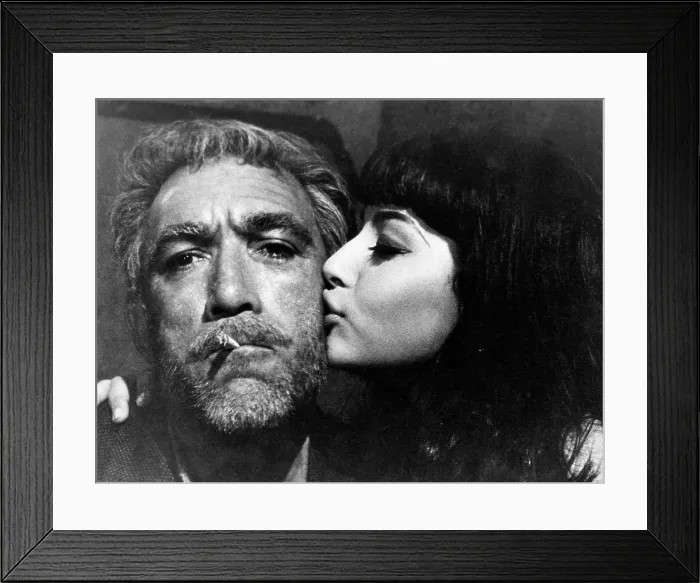 Framed Print : ZORBA THE GREEK, Anthony Quinn, Eleni Anousaki, 1964, (c) 20th Century Fox, TM & Copyright  /  Courtesy: Everett Collection