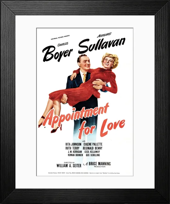 Framed Print : APPOINTMENT FOR LOVE, US poster, Charles Boyer, Margaret Sullavan, 1941