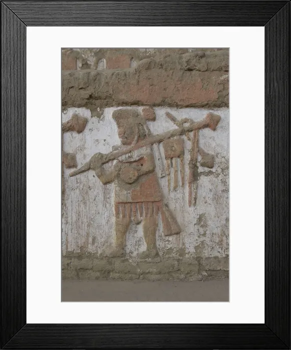 Framed Print : PERU. Trujillo. Huaca de la Luna. Huaca de la Luna Archaelogical Complex (100-900). Mural paintings. Moche or Mochica Art. AISA / Everett Collection**US SALES ONLY**