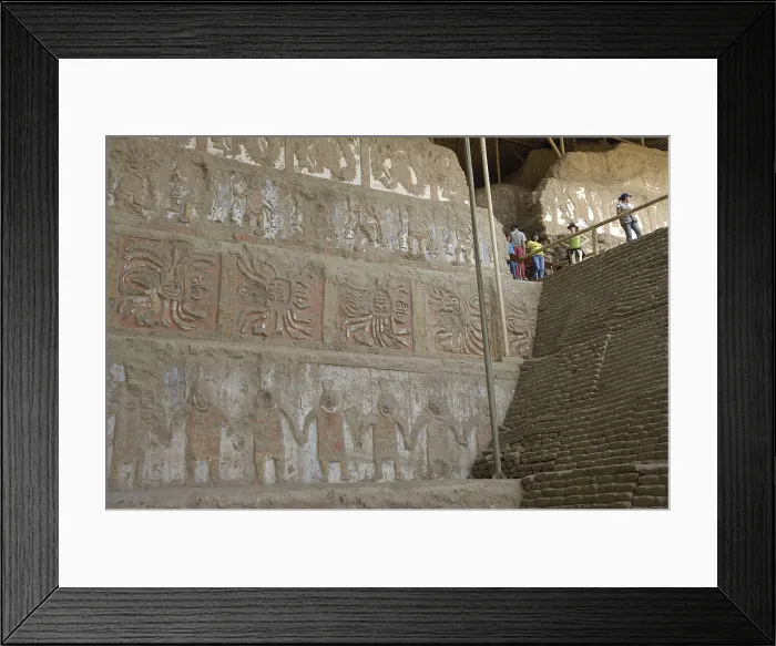 Framed Print : PERU. Trujillo. Huaca de la Luna. Huaca de la Luna Archaelogical Complex (100-900). Mural paintings. Moche or Mochica Art. AISA / Everett Collection**US SALES ONLY**