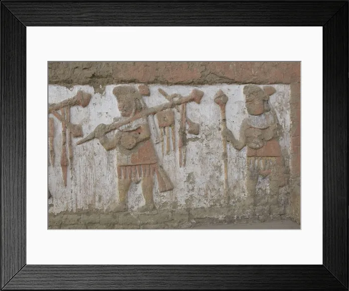 Framed Print : PERU. Trujillo. Huaca de la Luna. Huaca de la Luna Archaelogical Complex (100-900). Mural paintings. Moche or Mochica Art. AISA / Everett Collection**US SALES ONLY**