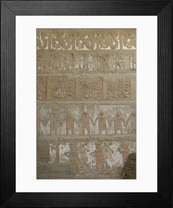 Framed Print : PERU. Trujillo. Huaca de la Luna. Huaca de la Luna Archaelogical Complex (100-900). Mural paintings. Moche or Mochica Art. AISA / Everett Collection**US SALES ONLY**