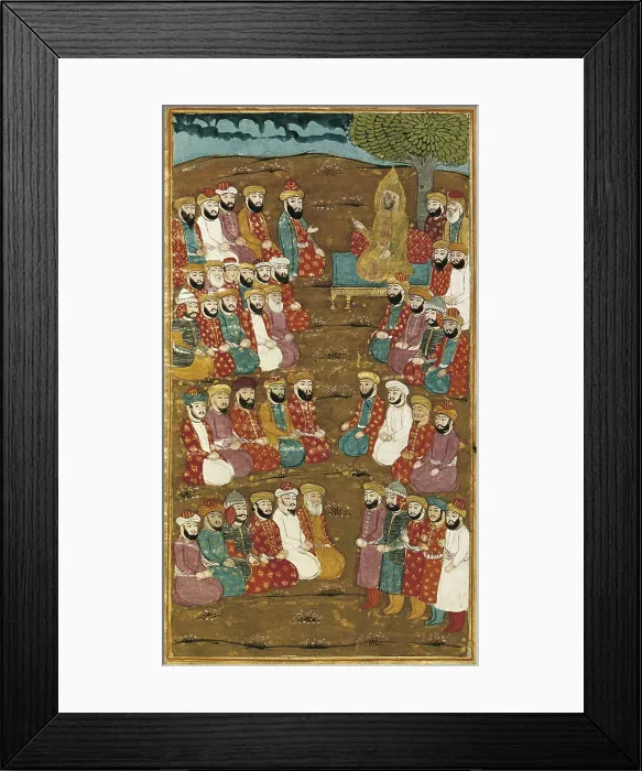 Framed Print : History of Muhammad and the First Four 'Rightly Guided' Caliphs. Persian art. Miniature Painting. FRANCE. Paris. National Library