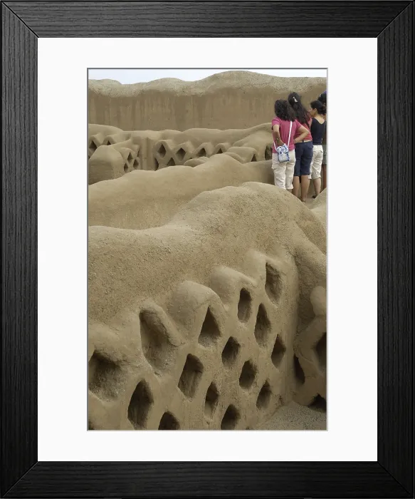 Framed Print : PERU. Trujillo. Chan Chan. Chan Chan Archaeological Site (850-1470). Chimu art. AISA / Everett Collection**US SALES ONLY**