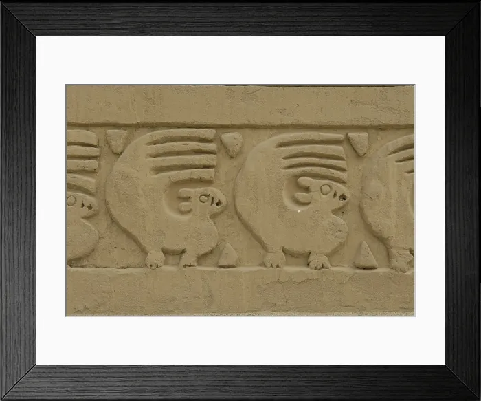 Framed Print : PERU. Trujillo. Chan Chan. Chan Chan Archaeological Site (850-1470). Detail. Chimu art. AISA / Everett Collection**US SALES ONLY**
