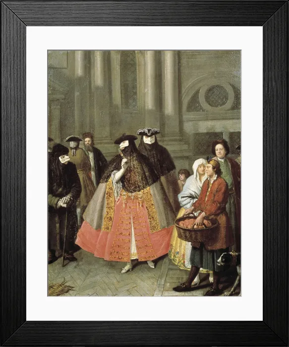 Framed Print : LONGHI, Pietro Falca, called Pietro (1702-1785). The Apple Seller. ITALY. Venice. Ca Rezzonico. AISA / Everett Collection**US SALES ONLY**
