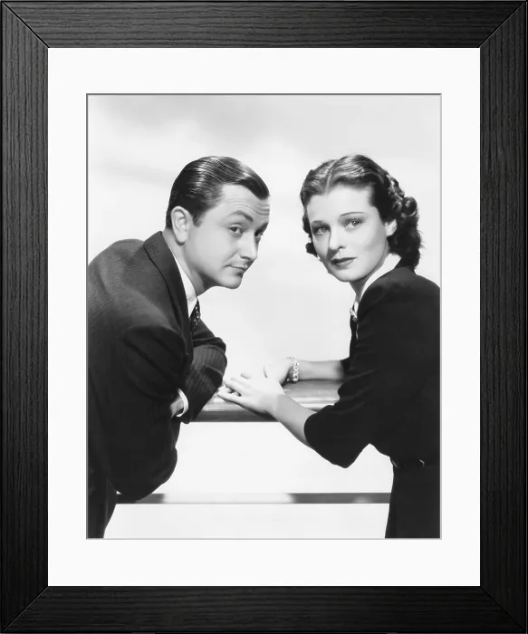 Framed Print : RICH MAN, POOR GIRL, from left: Robert Young, Ruth Hussey, 1938