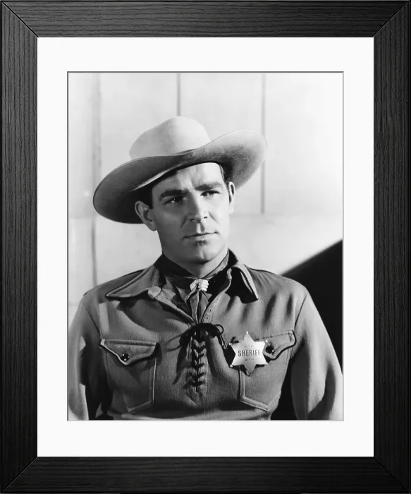 Framed Print : RIDERS OF THE SANTA FE, Rod Cameron, 1944