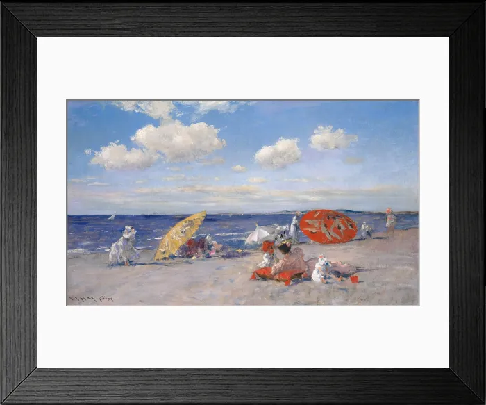 Framed Print : AT THE SEASIDE, by William Merritt Chase, 1892, American painting, oil on canvas. Impressionist Long Island, N.Y Framed Print : AT THE SEASIDE, by William Merritt Chase, 1892, American painting, oil on canvas. Impressionist Long Island, N.Y