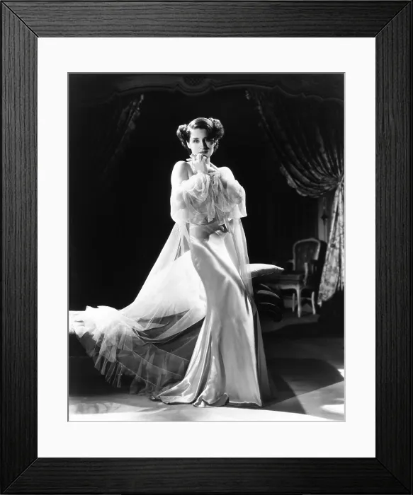 Framed Print : RIPTIDE, Norma Shearer, in a negligee by Adrian, 1934