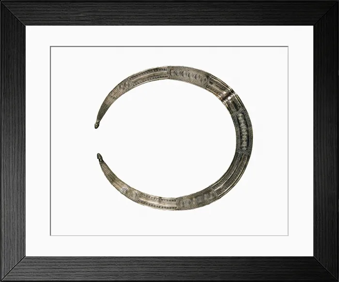 Framed Print : Gold Necklace. 7th - 6th c. BC. Celtic art. Jewelry. SPAIN. Madrid. National Museum of Archaeology. Proc: PORTUGAL. Miranda do Corvo. Chao de Lamas Framed Print : Gold Necklace. 7th - 6th c. BC. Celtic art. Jewelry. SPAIN. Madrid. National Museum of Archaeology. Proc: PORTUGAL. Miranda do Corvo. Chao de Lamas