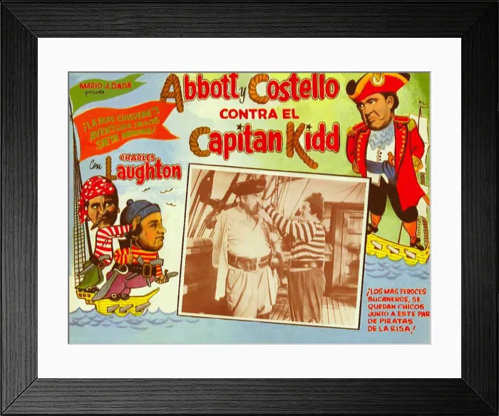 Framed Print : ABBOTT AND COSTELLO MEET CAPTAIN KIDD, from left: Bud Abbott, Lou Costello, Charles Laughton, (Abbott and Costello), 1952