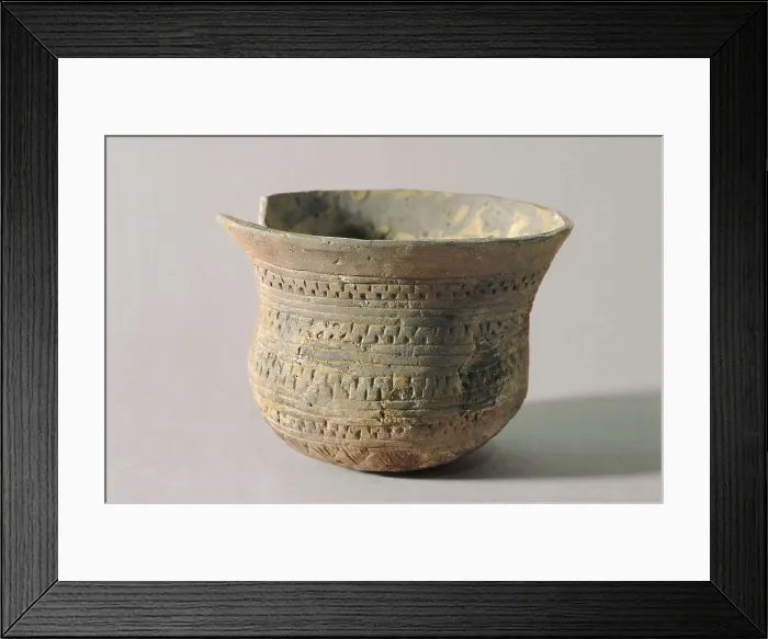 Framed Print : Bell shaped vessel. Neolithic art. Ceramics. SPAIN. Vic. Vic Episcopal Museum. AISA / Everett Collection**US SALES ONLY**