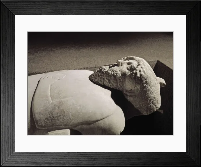Framed Print : Anthropoid Sarcophagus. 4th c. BC. Detail. Phoenician art. Sculpture. SPAIN. Cdiz. Cadiz Provincial Museum. Proc: SPAIN. Cdiz. AISA / Everett Collection**US SALES ONLY**