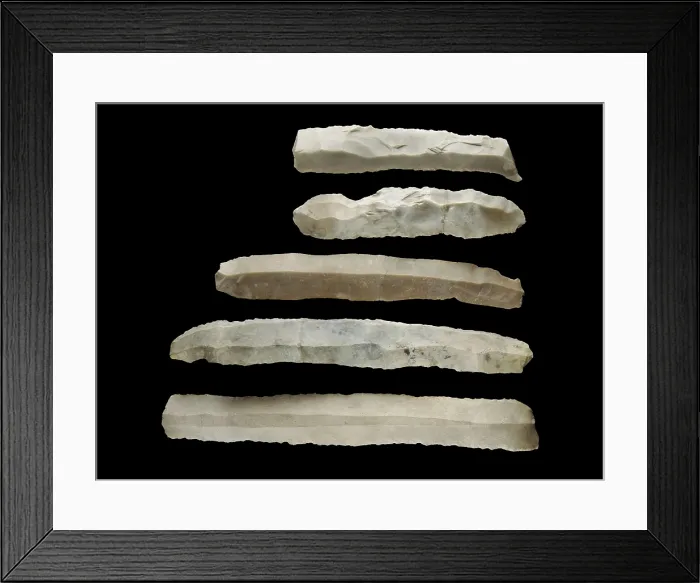 Framed Print : Silex knives (3rd-2nd mil. BC). SPAIN. Madrid. National Museum of Archaeology. Proc: SPAIN. Santa Fe de Mondjar. Los Millares. AISA / Everett Collection**US SALES ONLY** Framed Print : Silex knives (3rd-2nd mil. BC). SPAIN. Madrid. National Museum of Archaeology. Proc: SPAIN. Santa Fe de Mondjar. Los Millares. AISA / Everett Collection**US SALES ONLY**