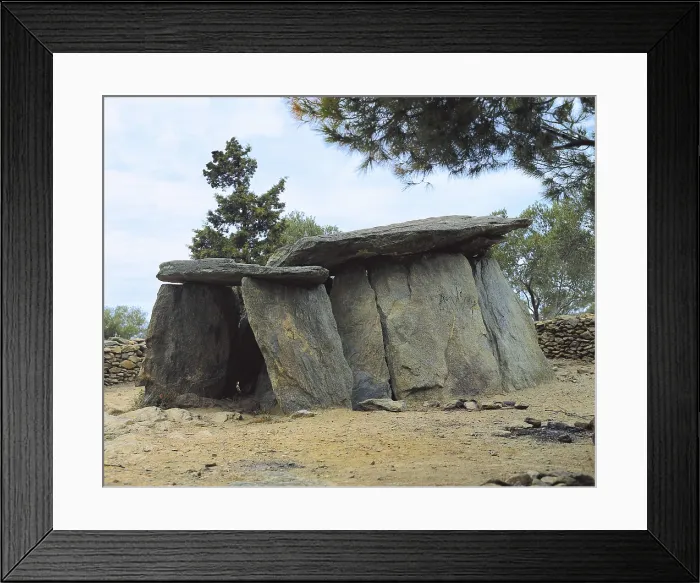 Framed Print : SPAIN. Roses. Creu d'en Cobertella. Creu d'en Corbetella Dolmen (3000 BC). Megalithic architecture. Neolithic art. Architecture. AISA / Everett Collection**US SALES ONLY**