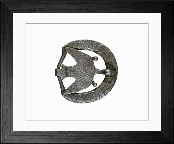 Framed Print : Silver buckle. Celtic art. Jewelry. SPAIN. Madrid. National Museum of Archaeology. Proc: SPAIN. Villacarrillo. AISA / Everett Collection**US SALES ONLY**