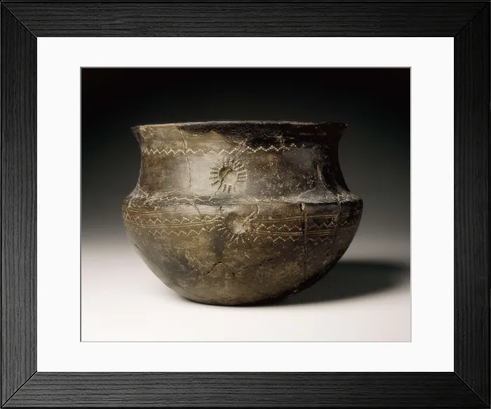 Framed Print : Ceramic vase. 6th c. - 4th c. BC. Cogotas Culture. Bronze Age. Ceramics. SPAIN. Madrid. National Museum of Archaeology. Proc: SPAIN. Cardeosa. Las Cogotas