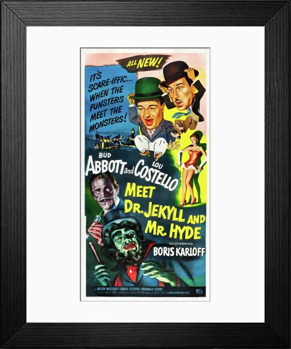 Framed Print : ABBOTT AND COSTELLO MEET DR. JEKYLL AND MR Framed Print : ABBOTT AND COSTELLO MEET DR. JEKYLL AND MR