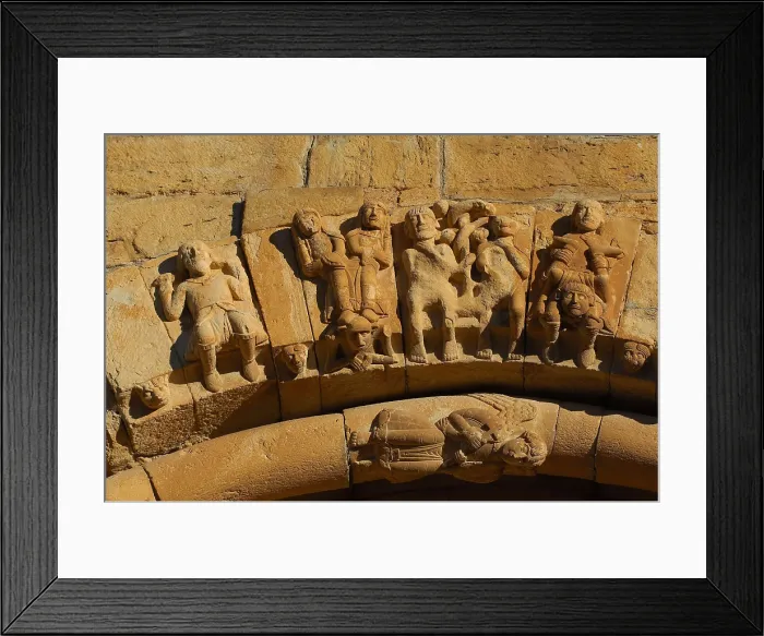 Framed Print : SPAIN. Isona. Church of Santa Maria of Covet. Church of Santa Mara de Covet. Faade. Romanesque art. Sculpture. AISA / Everett Collection**US SALES ONLY**