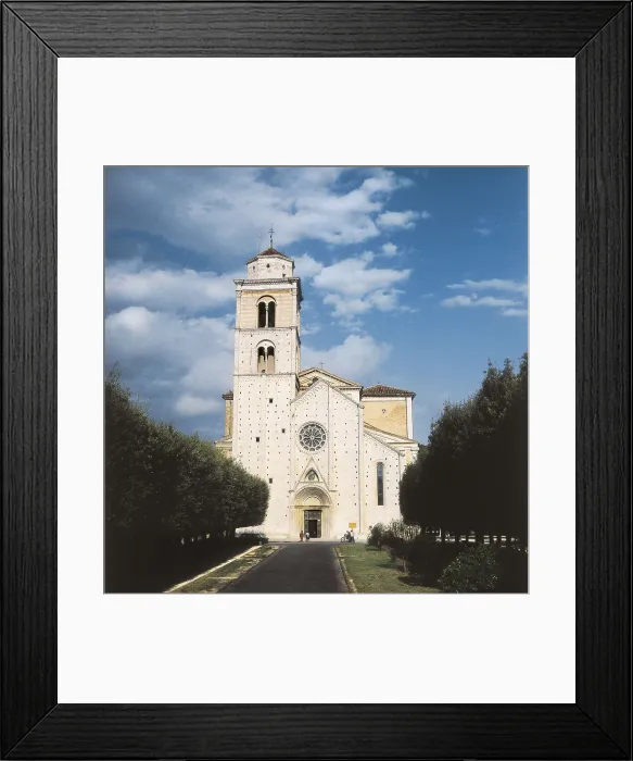 Framed Print : ITALY. MARCHE. ASCOLI PICENO. Fermo. Gothic faade of the cathedral (13thc.). Gothic art. Architecture. AISA / Everett Collection**US SALES ONLY**