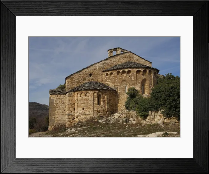 Framed Print : SPAIN. CATALONIA. Castell de Mur. Conca de Tremp. Collegiate Church of Santa Mara de Mur (11th c.). Romanesque art. AISA / Everett Collection**US SALES ONLY**