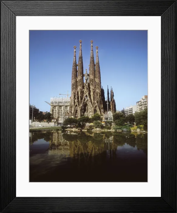 Framed Print : GAUDI i CORNET, Antoni (1852-1926). Sagrada Familia (Expiatory Temple of the Holy Family). 1884-1926. SPAIN. CATALONIA. Barcelona. Expiatory Church of the Holy Family. Modernism