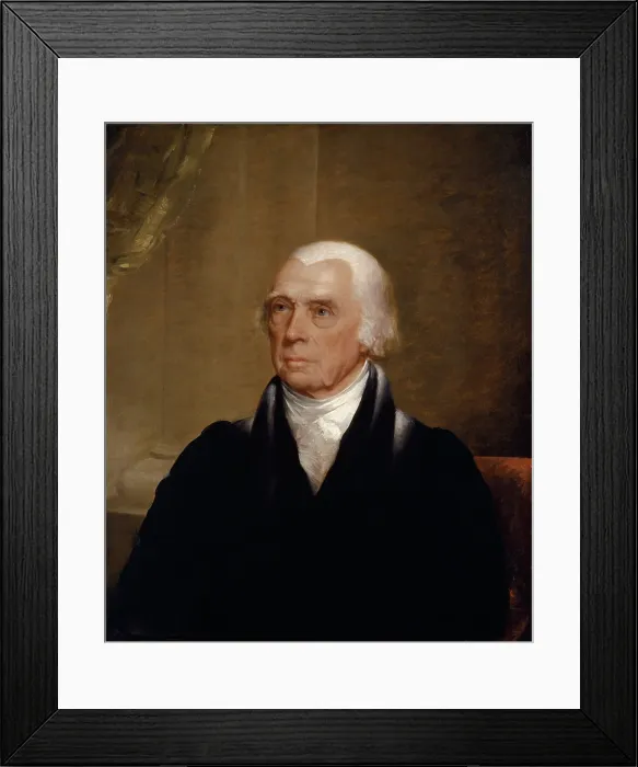 Framed Print : James Madison portrait by Chester Harding was painted between 1829 and 1830