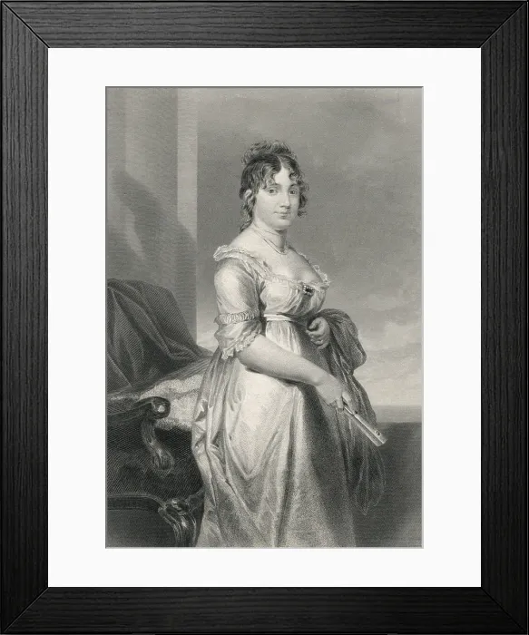 Framed Print : Dolly Payne Madison, when her husband, future president James Madison was Secretary of State in the Thomas Jefferson administration Framed Print : Dolly Payne Madison, when her husband, future president James Madison was Secretary of State in the Thomas Jefferson administration