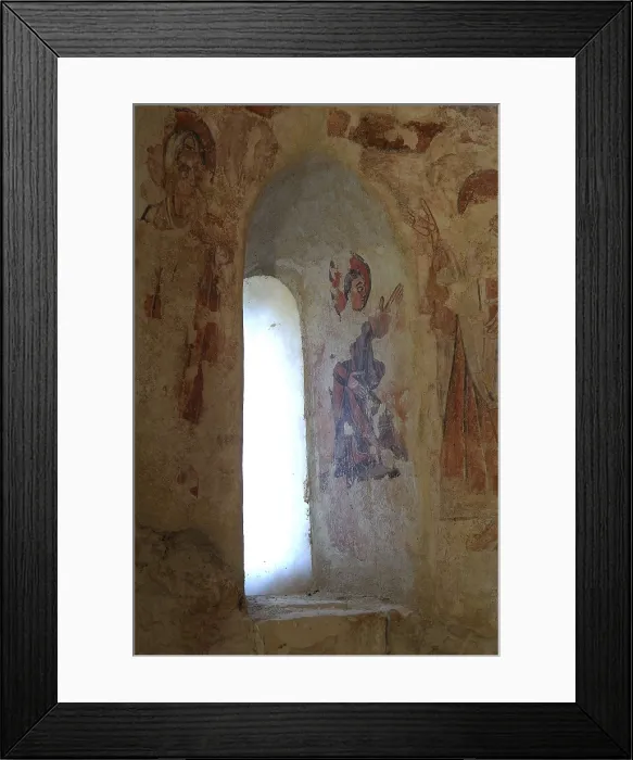 Framed Print : SPAIN. CATALONIA. Castell de Mur. Conca de Tremp. Collegiate Church of Santa Mara de Mur (11th c.). Paintings on the apse. Romanesque art. Fresco Framed Print : SPAIN. CATALONIA. Castell de Mur. Conca de Tremp. Collegiate Church of Santa Mara de Mur (11th c.). Paintings on the apse. Romanesque art. Fresco