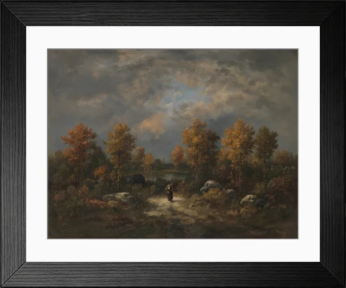 Framed Print : AUTUMN: THE WOODLAND POND, by Narcisse Virgilio Diaz, 1867, French painting, oil on canvas Framed Print : AUTUMN: THE WOODLAND POND, by Narcisse Virgilio Diaz, 1867, French painting, oil on canvas