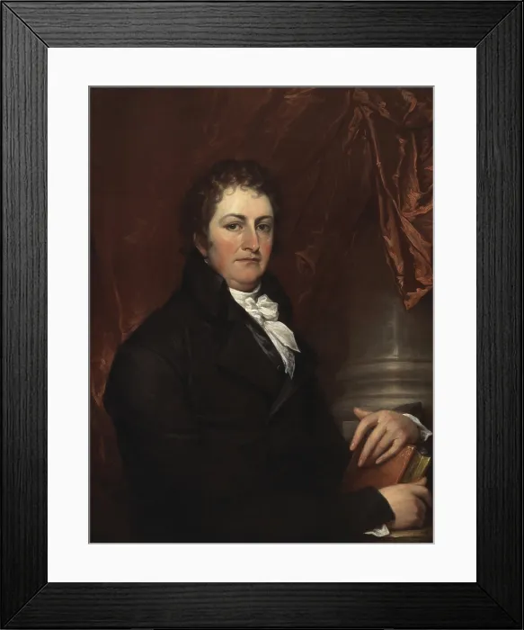 Framed Print : DeWitt Clinton in 1807 portrait by John Trumbull. Clinton was then a former US Senator from New York, and current Mayor of New York City (BSLOC_2019_6_189)